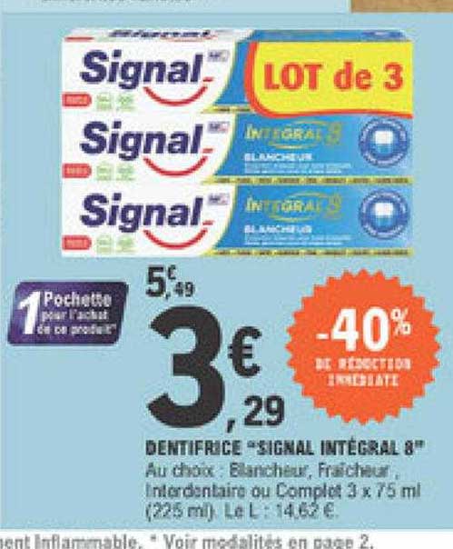 Dentifrice "signal Intégral 8"
