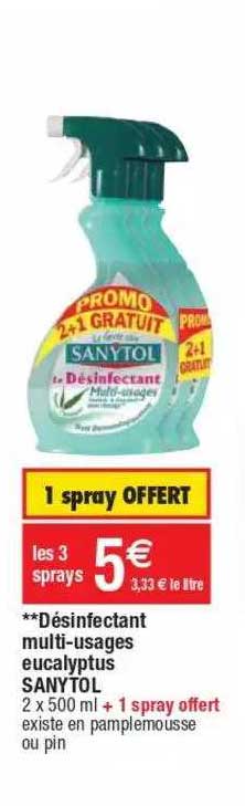 désinfectant multi-usages eucalyptus sanytol
