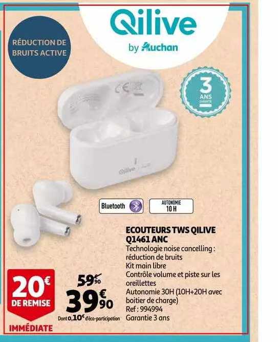 écouteurs tws qilive q1461 anc