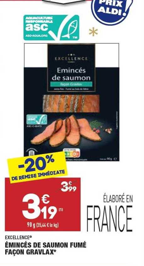 émincés de saumon fumé façon gravlax excellence