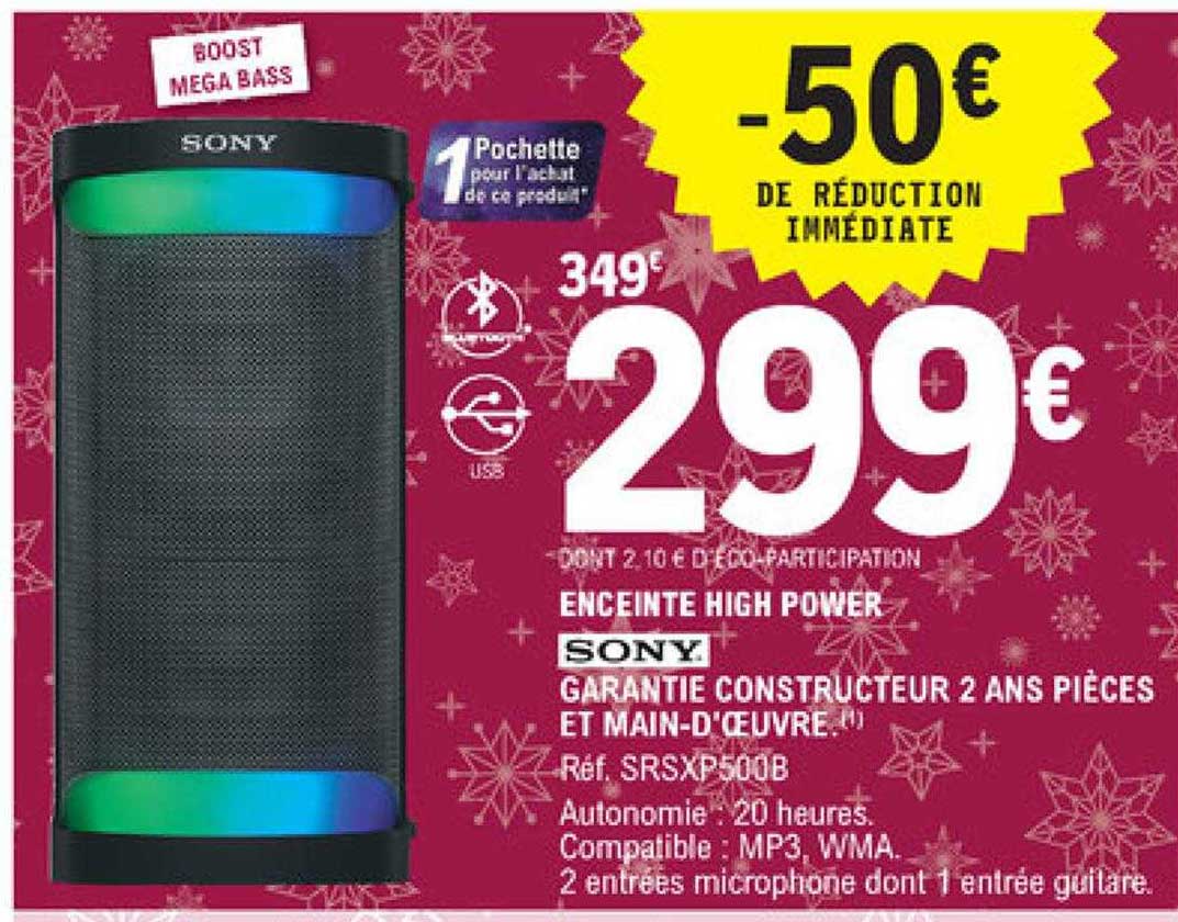 enceinte high power sony