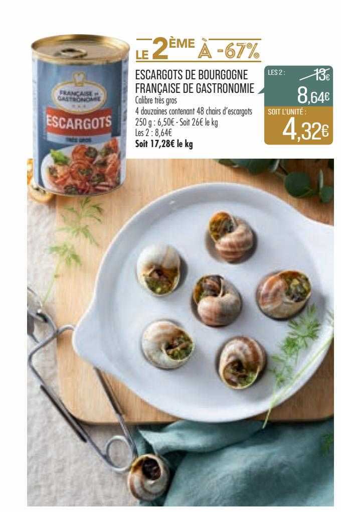 Escargots De Bourgogne Française De Gastronomie