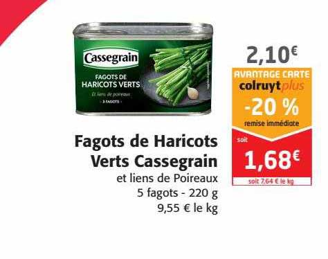 fagots de haricots verts cassegrain