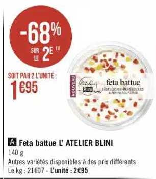 feta battue l'atelier blini