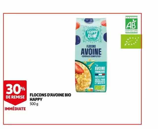 flocons d'avoine bio happy