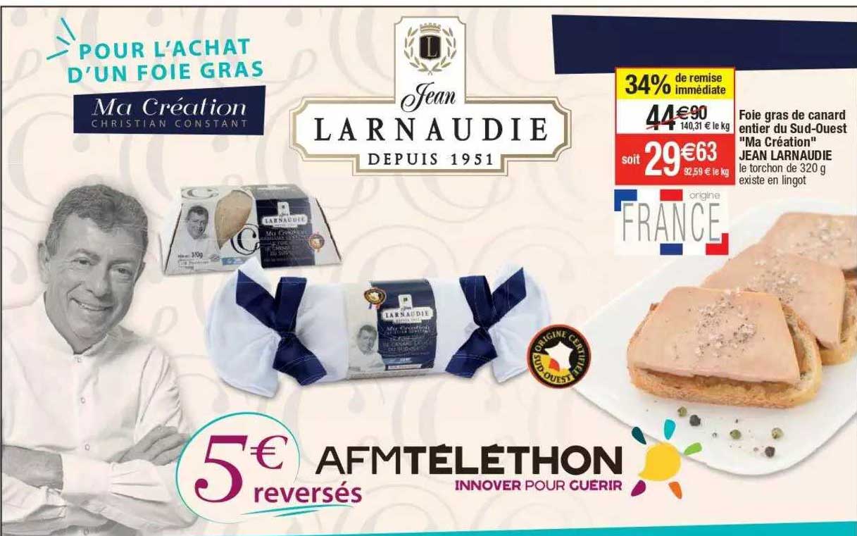 foie gras de canard entier du sud-ouest "ma création" jean larnaudie