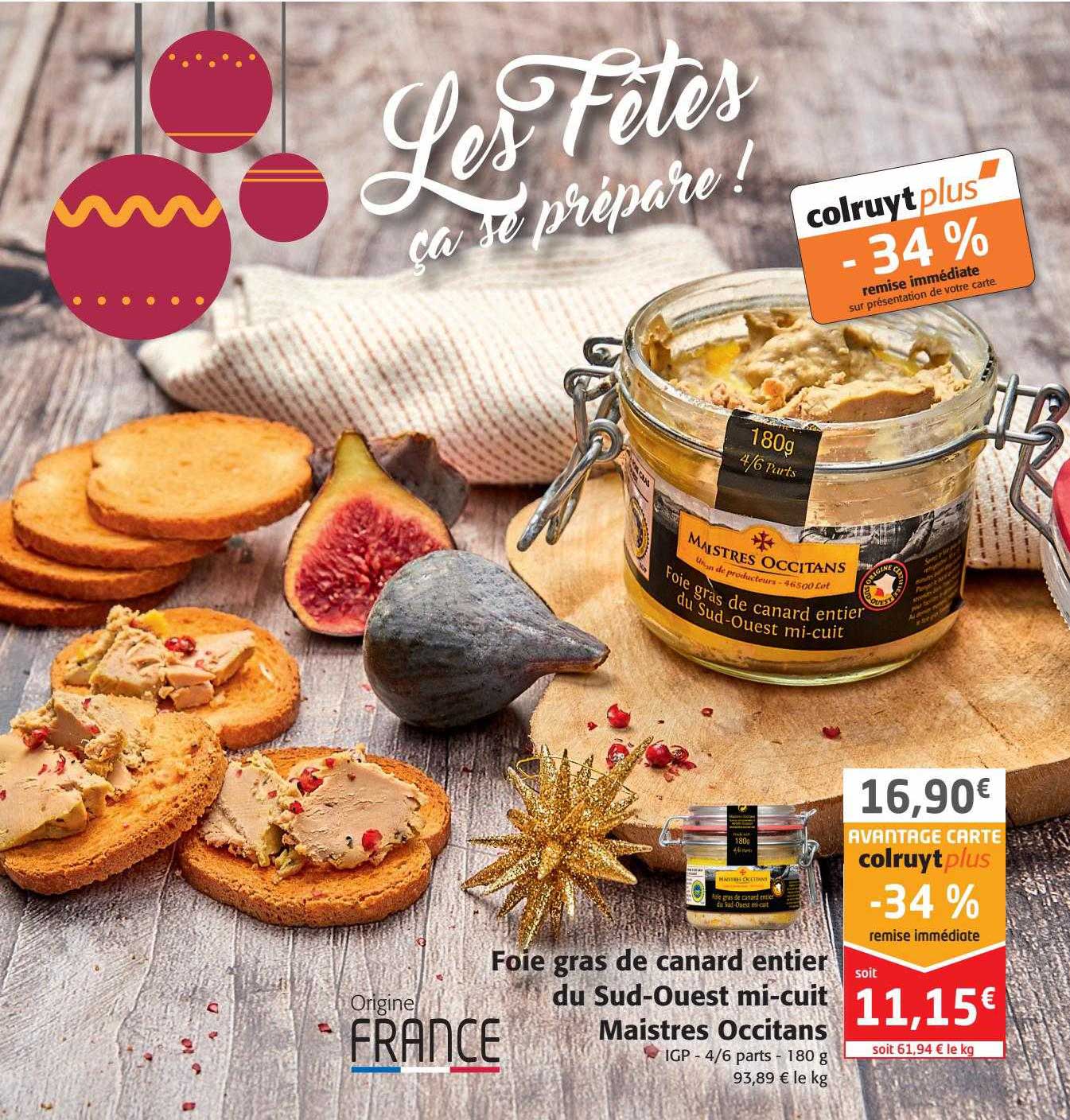 foie gras de canard entier du sud-ouest mi-cuit maistres occitans