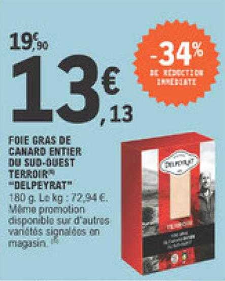 foie gras de canard entier du sud-ouest terroir "delpeyrat"