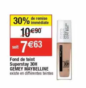 fond de teint superstay 30h gemey maybelline