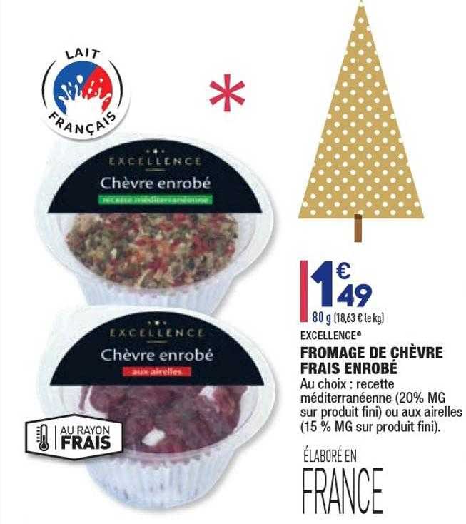 fromage de chèvre frais enrobé excellence