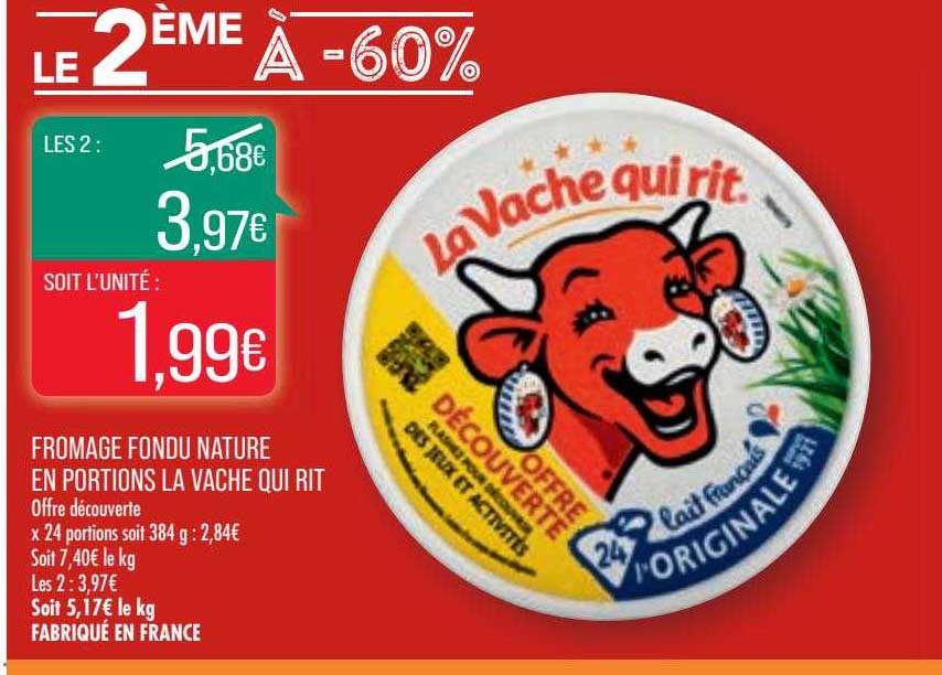 fromage fondue nature en portions la vache qui rit