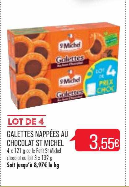 galettes nappées au chocolat st michel