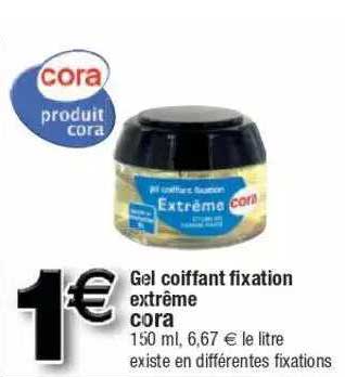 gel coiffant fixation extrême cora