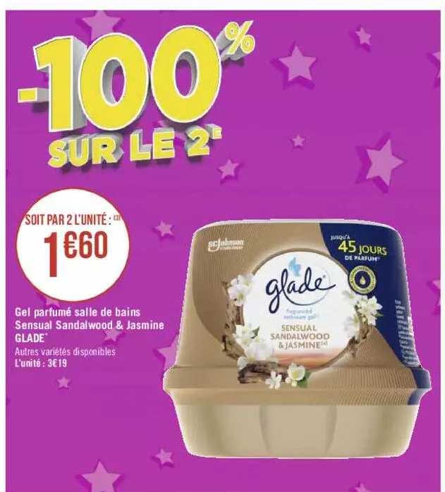 gel parfumé salle de bains sensual sandalwoo & jasmine glade