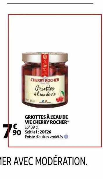 griottes à l'eau de vie cherry rocher