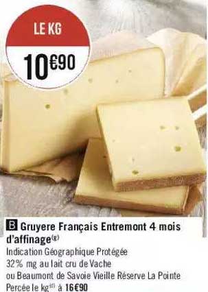 Gruyère Français Entremont 4 Mois D'affinage
