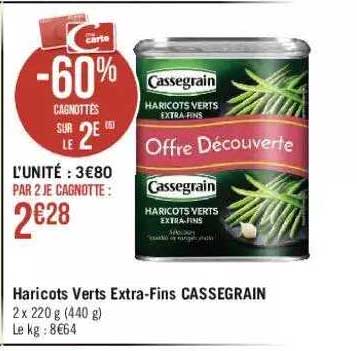haricot verts extra-fins cassegrain