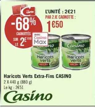 haricots verts extra-fins casino