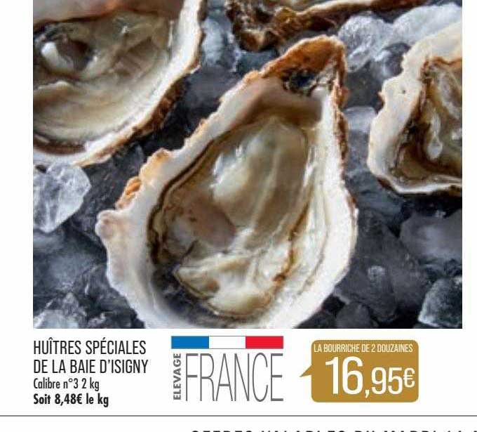 huîtres spéciales de la baie d'isigny