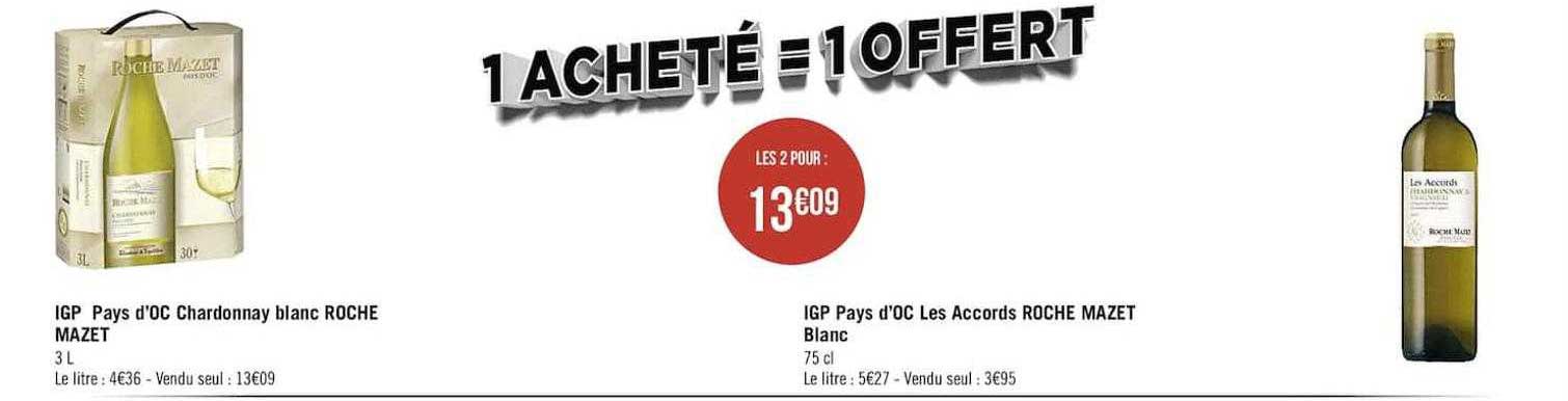 igp pays d'oc chardonnay blanc roche mazet, igp pays d'oc les accords roche mazet blanc