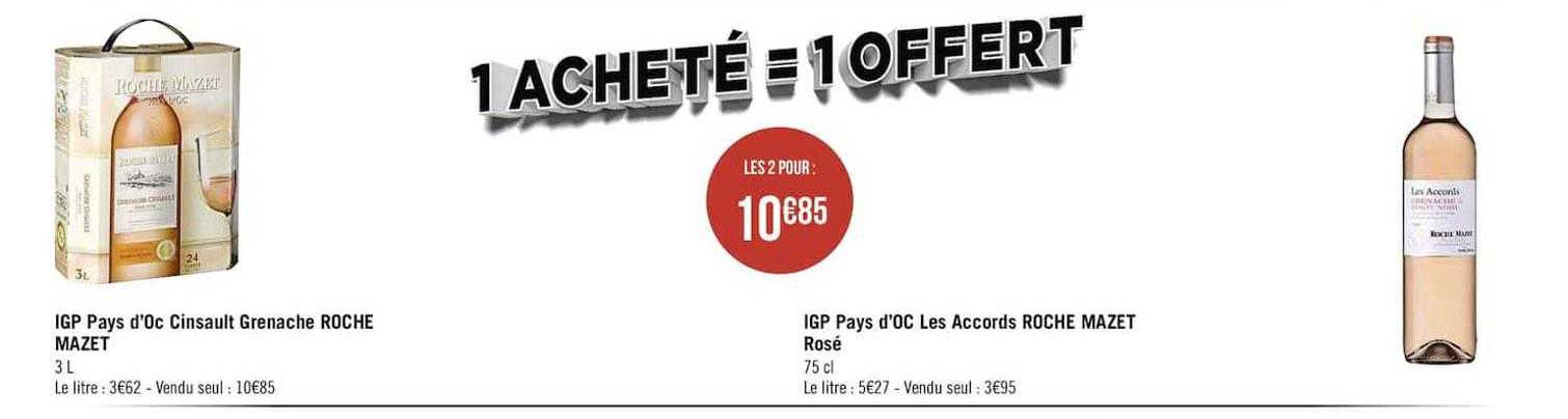 igp pays d'oc cinsault grenache roche mazet