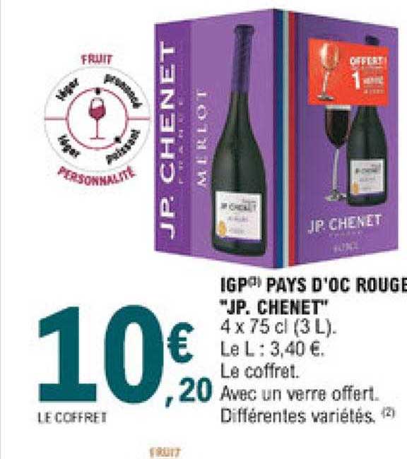 igp pays d'oc rouge "jp. chenet"