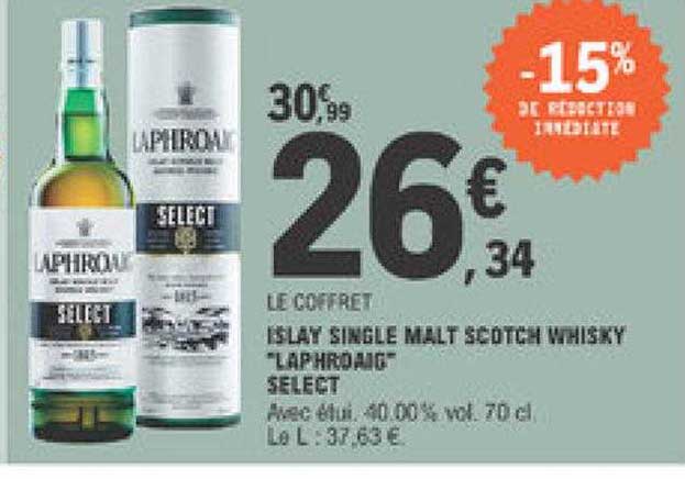 islay single malt scotch whisky "laphroaig" select