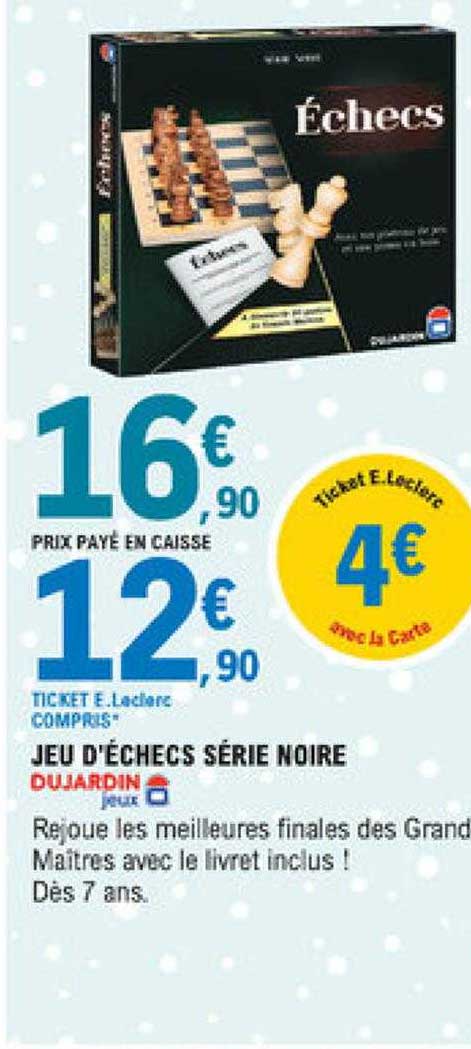 jeu d'échecs série noire dujardin jeux