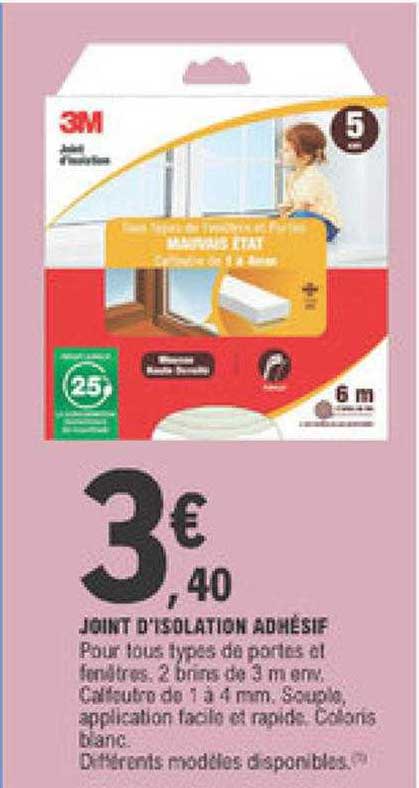 joint d'isolation adhésif