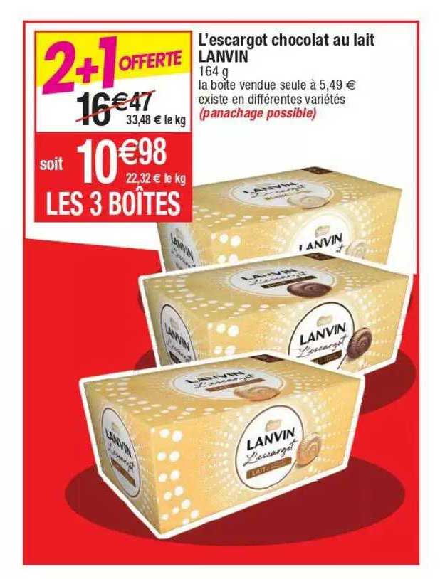 l'escargot chocolat au lait lanvin