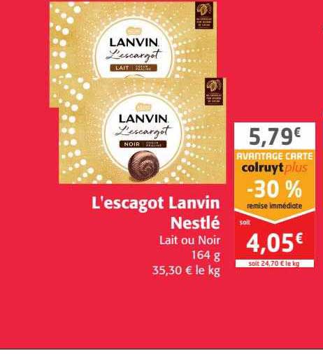 l'escargot lanvin nestlé