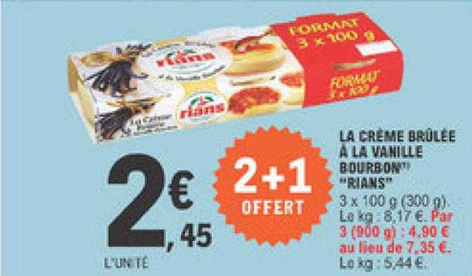 La Crème Brûlée à La Vanille Bourbon "rians"