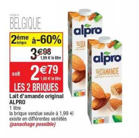 lait d'amande original alpro
