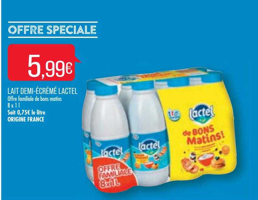 lait demi-écrémé lactel