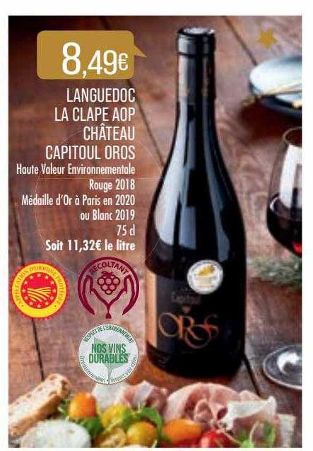 languedoc la clape aop château capitoul oros