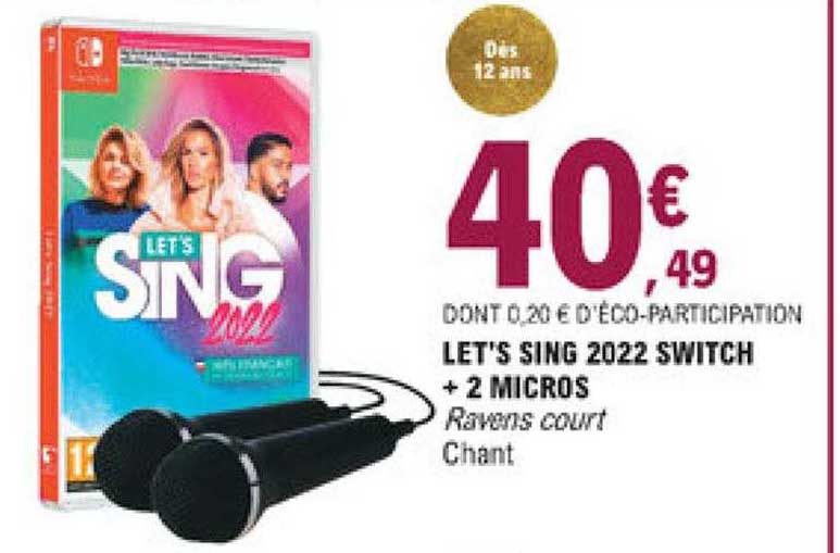 let's sing 2022 switch + 2 micros