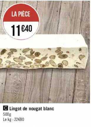 lingot de nougat blanc