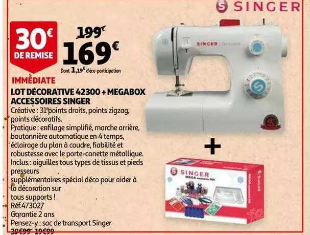 lot décorative 42300 + megabox accessoires singer