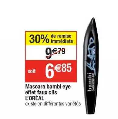 mascara bambi eye effet faux cils l'oréal