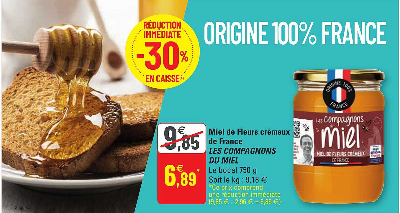 miel de fleurs crémeux de france les compagnons du miel