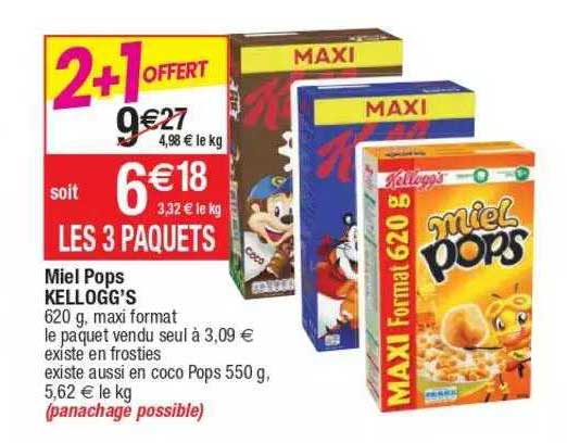 miel pops kellogg's
