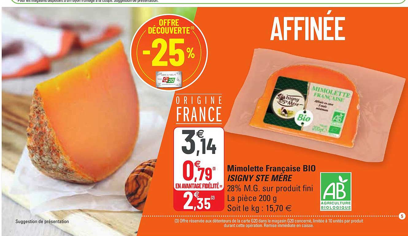 mimolette française bio isigny ste mère