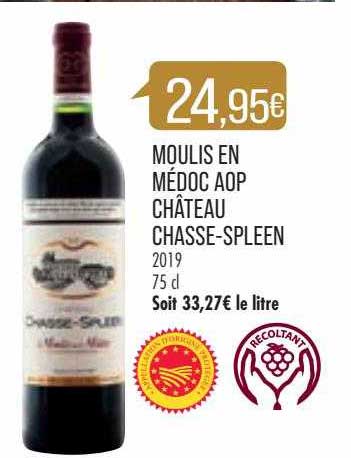 moulis en médoc aop château chasse-spleen 2019
