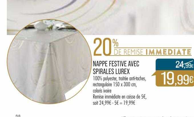 nappe festive avec spirales lurex