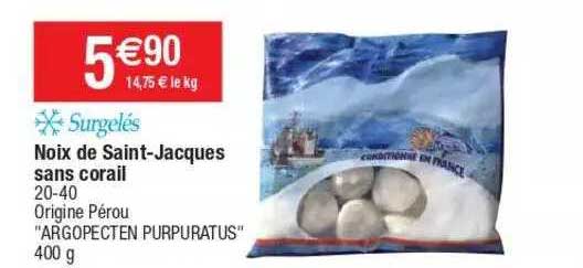 noix de saint-jacques sans corail