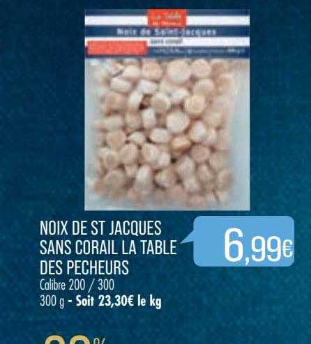 noix de st jacques sans corail la table des pêcheurs