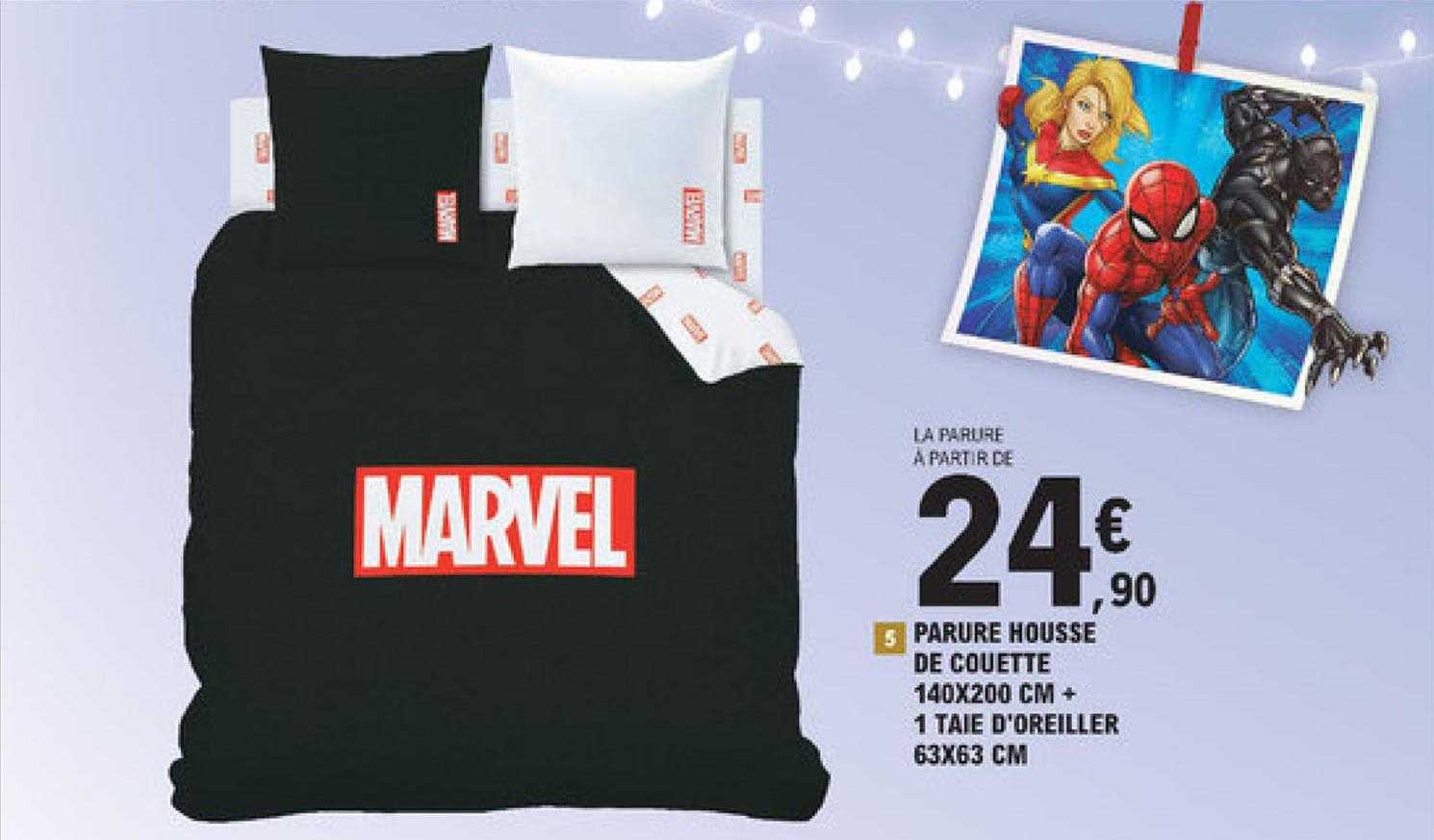 parure housse de couette 140 x 200 cm + 1 taie d'oreiller 63 x 63 cm