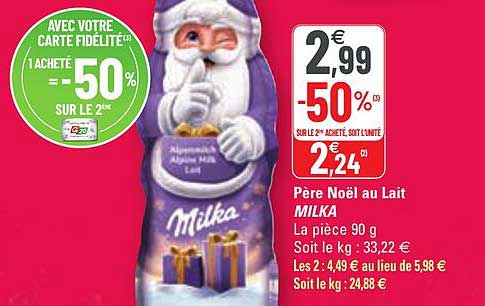 Père Noël Au Lait Milka