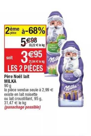 père noël lait milka