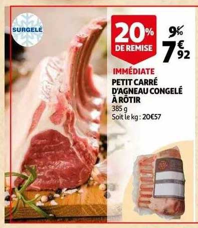 petit carré d'agneau congelé à rôtir